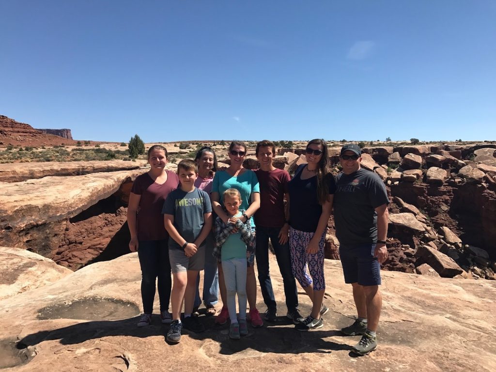 The author with her family exploring Canyonlands National Park in 2016.